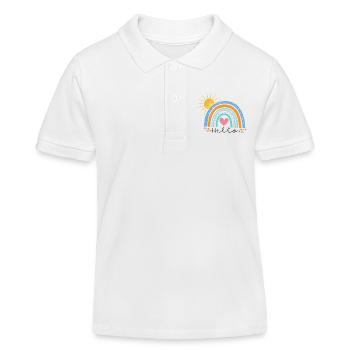 Regenbogen - Kinder Organic Poloshirt Mini Sprinter von Stanley/Stella - Weiß - Vorne