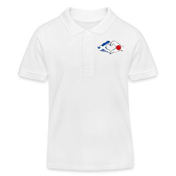 Schottland Japan Hände Herzform used - Kinder Organic Poloshirt Mini Sprinter von Stanley/Stella - Weiß - Vorne
