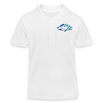 Ecosse Bavière Mains Coeur Forme - Polo enfant bio Stanley/Stella - blanc - Devant