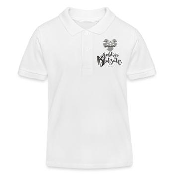 goldigs Butzale Stripes - Kinder Organic Poloshirt Mini Sprinter von Stanley/Stella - Weiß - Vorne
