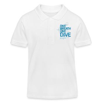 One Breath One Dive - Freediving Culture - Kids Organic Polo Shirt by Stanley/Stella - white - Front