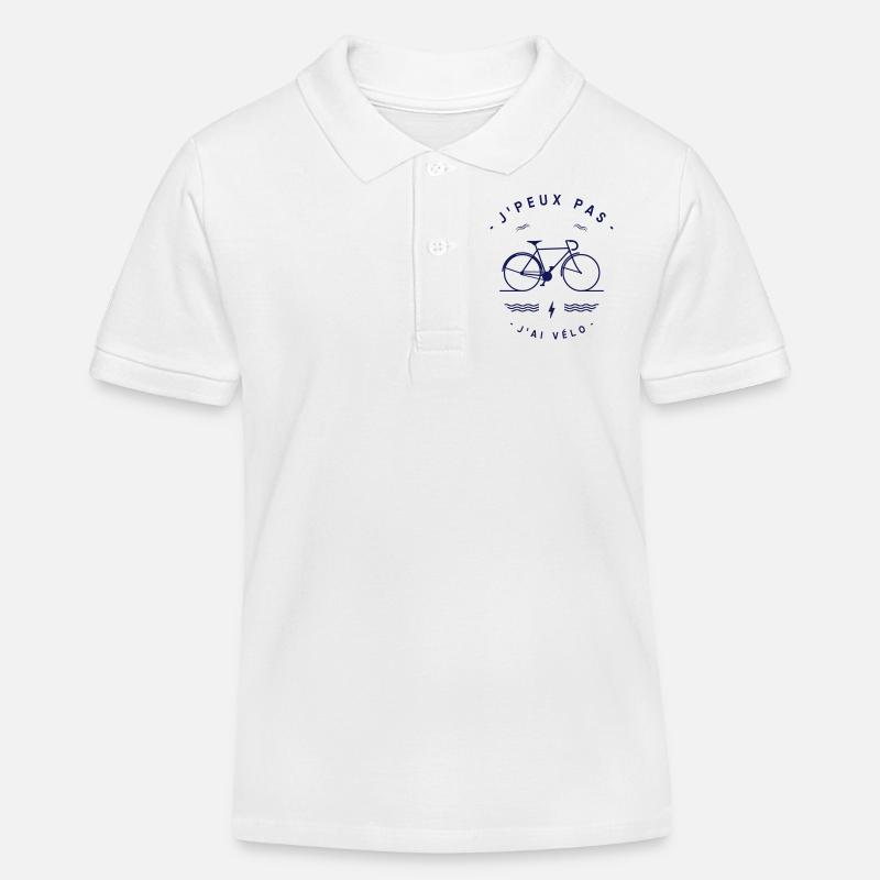 J'AI VÉLO - Polo enfant bio Stanley/Stella - blanc