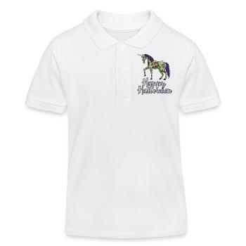 Halloween Unicorn zombie mort-vivant drôle de cadeau - Polo enfant bio Stanley/Stella - blanc - Devant