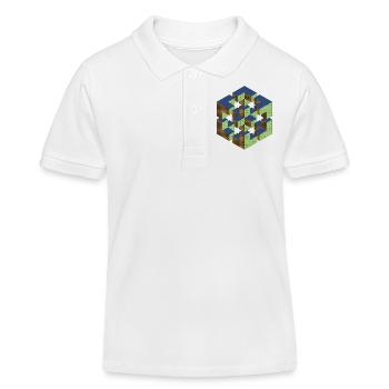 Figure impossible imagination géométrie cube Escher - Polo enfant bio Stanley/Stella - blanc - Devant