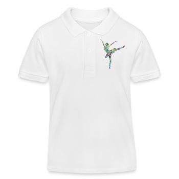 ballerina ballett dance dancer tanz taenzer yoga49 - Kinder Organic Poloshirt Mini Sprinter von Stanley/Stella - Weiß - Vorne