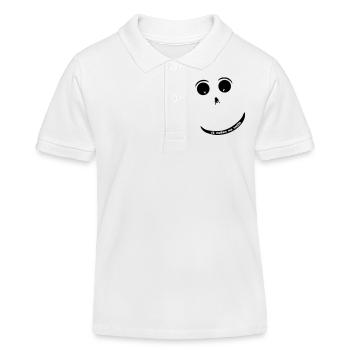 Paraglider Smiley - Kids Organic Polo Shirt by Stanley/Stella - white - Front