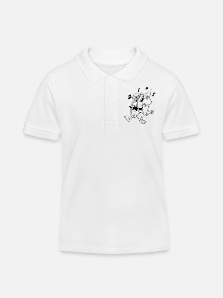 Crazy Wecker - Kinder Organic Poloshirt Mini Sprinter von Stanley/Stella - Weiß