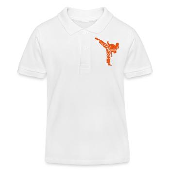 Martial arts female eu - Kids Organic Polo Shirt by Stanley/Stella - white - Front