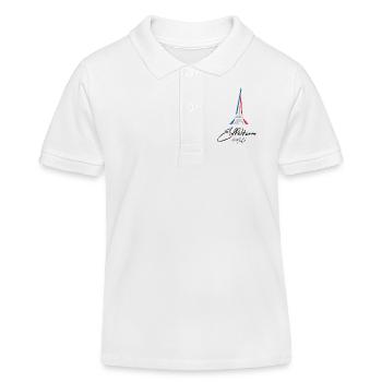 Eiffelturm Paris - Kinder Organic Poloshirt Mini Sprinter von Stanley/Stella - Weiß - Vorne