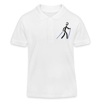 Nordic Walking 2C - Polo enfant bio Stanley/Stella - blanc - Devant