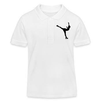 Figure skater - Kinder Organic Poloshirt Mini Sprinter von Stanley/Stella - Weiß - Vorne