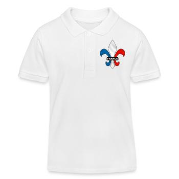 france - fleur de lys - Polo enfant bio Stanley/Stella - blanc - Devant