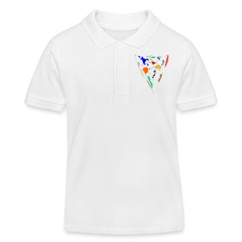 Colorful splashes - Triangle - Kids Organic Polo Shirt by Stanley/Stella - white - Front