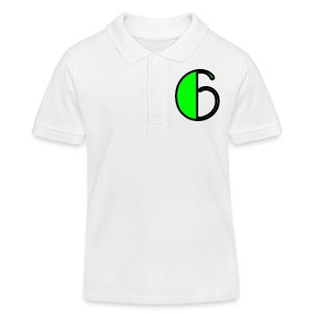 6 JAHRE. 6-jähriges Jubiläum. GEBURTSTAG 6 JAHRE. 6 - Kinder Organic Poloshirt Mini Sprinter von Stanley/Stella - Weiß - Vorne