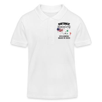 Distance Means So Little When Someone Means Much - Kids Organic Polo Shirt by Stanley/Stella - white - Front