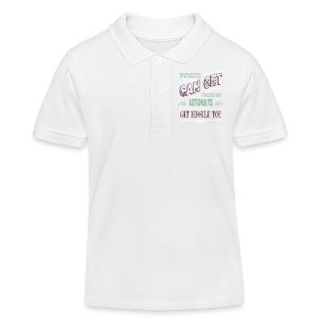 bday telescope geek planets astronomy tshirt - Kinder Organic Poloshirt Mini Sprinter von Stanley/Stella - Weiß - Vorne