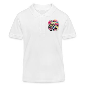 Never Stop Living Sommerträume Design - Kinder Organic Poloshirt Mini Sprinter von Stanley/Stella - Weiß - Vorne