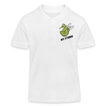 forte abeille moustique - Polo enfant bio Stanley/Stella - blanc - Devant