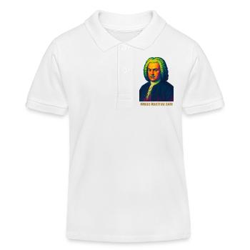 WPAP Polygon Portrait Johann Sebastian Bach - Kids Organic Polo Shirt by Stanley/Stella - white - Front