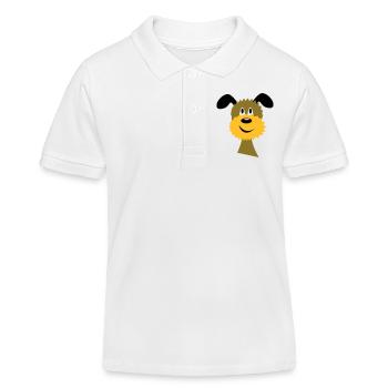 hund - Kinder Organic Poloshirt Mini Sprinter von Stanley/Stella - Weiß - Vorne