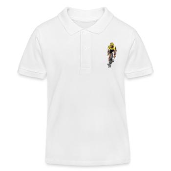 Rennrad - Kinder Organic Poloshirt Mini Sprinter von Stanley/Stella - Weiß - Vorne