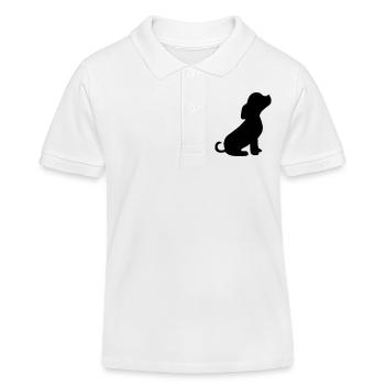 dog - Kids Organic Polo Shirt by Stanley/Stella - white - Front