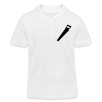 Logo de scie pour menuisier ou menuisier - Polo enfant bio Stanley/Stella - blanc - Devant