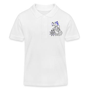 Sailor, maritime - Kids Organic Polo Shirt by Stanley/Stella - white - Front