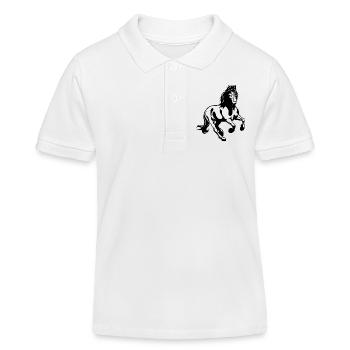 Etalon frison 01 s - Polo enfant bio Stanley/Stella - blanc - Devant