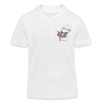 not today Faultier - Kinder Organic Poloshirt Mini Sprinter von Stanley/Stella - Weiß - Vorne
