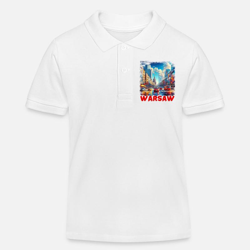 Warschau - Kinder Organic Poloshirt Mini Sprinter von Stanley/Stella - Weiß