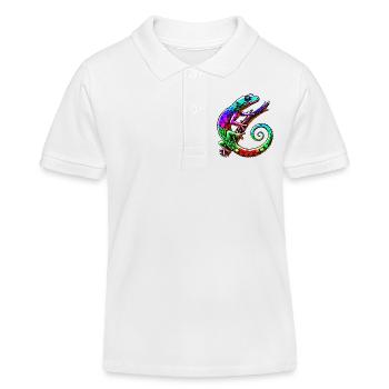 Gecko - Kinder Organic Poloshirt Mini Sprinter von Stanley/Stella - Weiß - Vorne