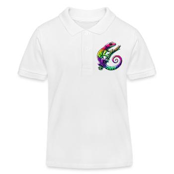 Gecko - Kinder Organic Poloshirt Mini Sprinter von Stanley/Stella - Weiß - Vorne