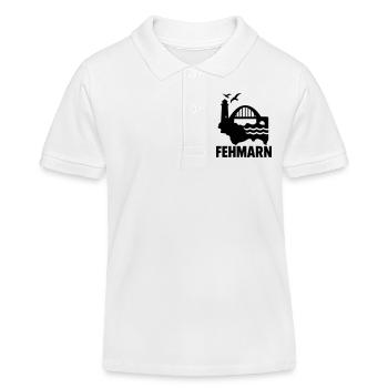 fehmarn schleswig holstein - Kinder Organic Poloshirt Mini Sprinter von Stanley/Stella - Weiß - Vorne