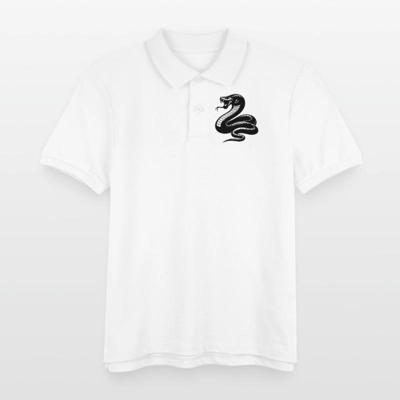 Snake Python Silhouette Kids Organic Polo Shirt by Stanley/Stella