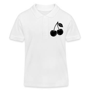 Cherry Pair Silhouette - Polo enfant bio Stanley/Stella - blanc - Devant