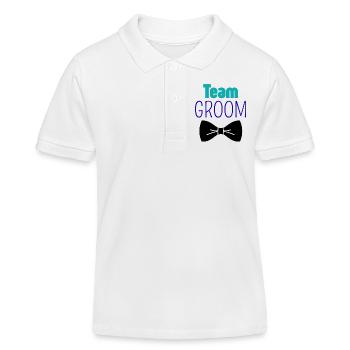 TeamGroom - Kids Organic Polo Shirt by Stanley/Stella - white - Front