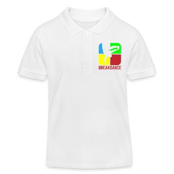 Breakdance - Kinder Organic Poloshirt Mini Sprinter von Stanley/Stella - Weiß - Vorne