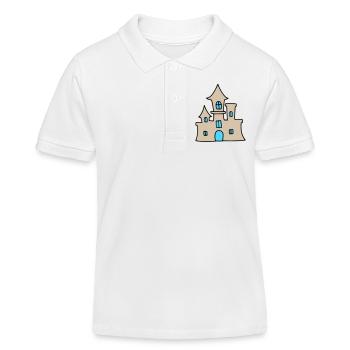 Sandburg - Strand sommer  - Kinder Organic Poloshirt Mini Sprinter von Stanley/Stella - Weiß - Vorne