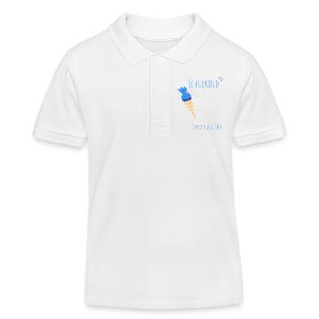 Schulkind Einschulung 2026 personalisierbar - Kinder Organic Poloshirt Mini Sprinter von Stanley/Stella - Weiß - Vorne