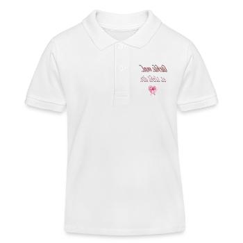 Motivations Shirt - lächle mal. Es steht dir - Kinder Organic Poloshirt Mini Sprinter von Stanley/Stella - Weiß - Vorne
