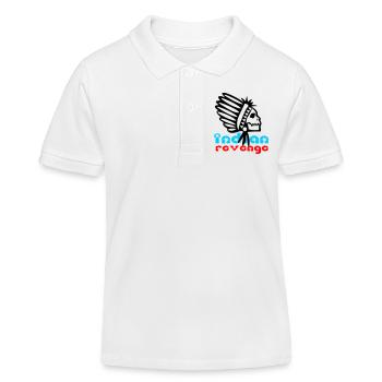 Indian Skull Revenge - Kinder Organic Poloshirt Mini Sprinter von Stanley/Stella - Weiß - Vorne