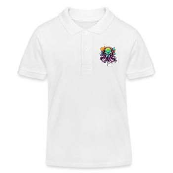 Cthulhu / Démon / Fantastique / Horreur / Tentacule - Polo enfant bio Stanley/Stella - blanc - Devant