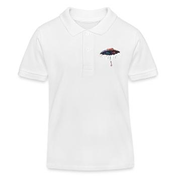 Umbrella / Weather / Precipitation / Raindrops - Kids Organic Polo Shirt by Stanley/Stella - white - Front