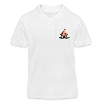 Circus tent / Circus ring / Entertainment / Artists - Kids Organic Polo Shirt by Stanley/Stella - white - Front