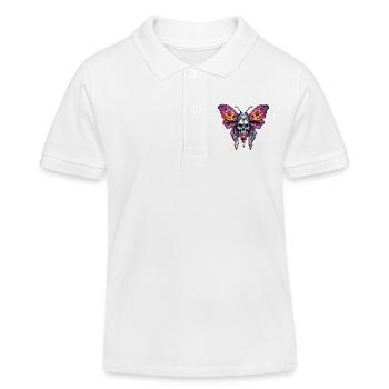 Moth / Animal / Insect / Larva / Pest - Kids Organic Polo Shirt by Stanley/Stella - white - Front