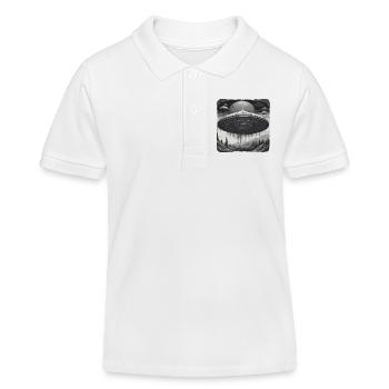 Alien / Spaceship / UFO / Area 51 / All / Mars - Kids Organic Polo Shirt by Stanley/Stella - white - Front