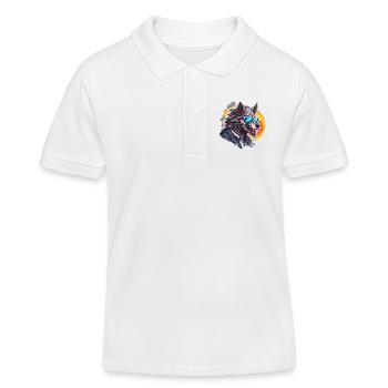 Werwolf / Vollmond / Wesen / Verwandlung / Fluch - Kinder Organic Poloshirt Mini Sprinter von Stanley/Stella - Weiß - Vorne