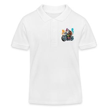 Nain de jardin / Fairyland / Leprechaun / Gnome / Logo - Polo enfant bio Stanley/Stella - blanc - Devant
