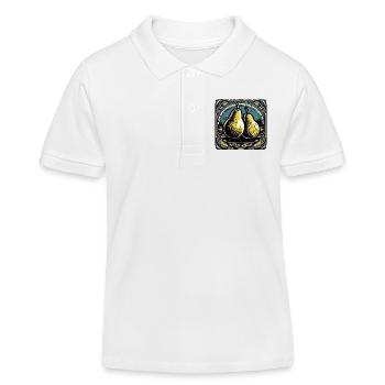 Lebensmittel / Obst / Markt / Vitamine / Design - Kinder Organic Poloshirt Mini Sprinter von Stanley/Stella - Weiß - Vorne